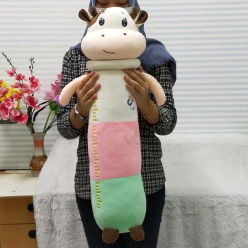 Guling Boneka Sapi Size 75cm/28"/guling boneka animal/bantal guling sapi/kado guling boneka