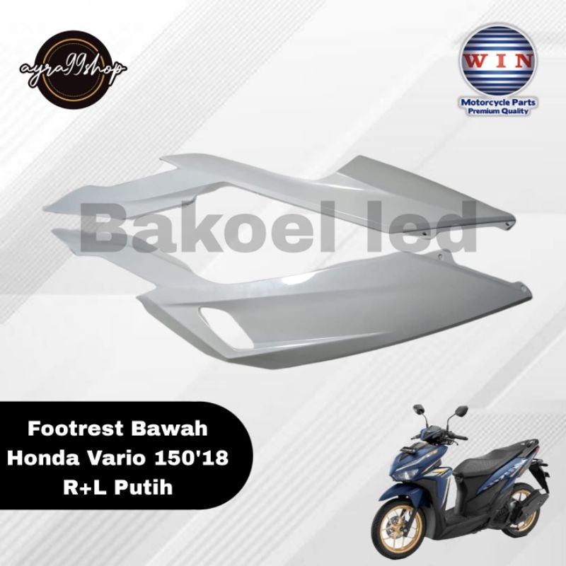 Cover Samping  Honda Vario 150/125 Dek Bawah Footrest Bawah Warna Putih Underside