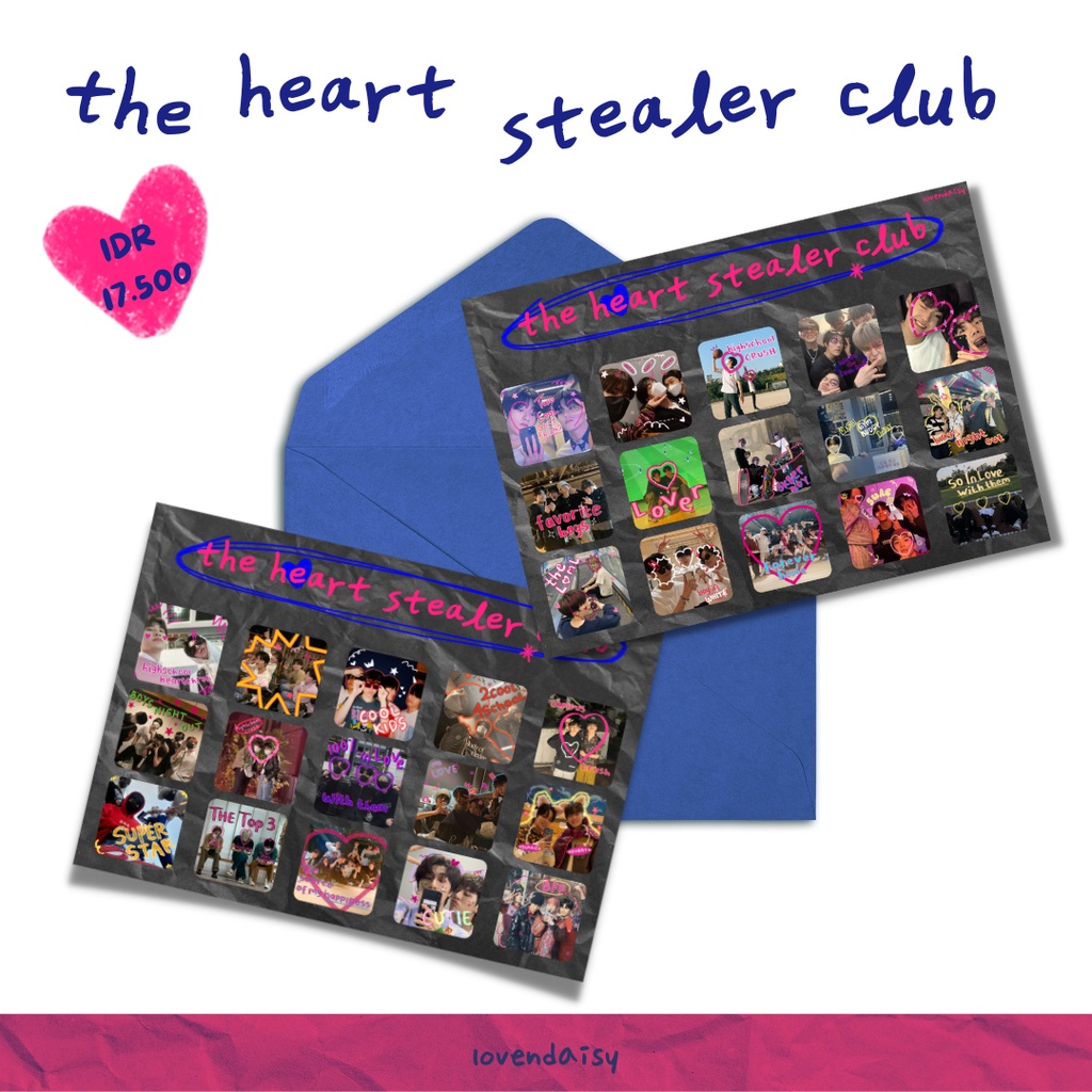 treasure the heart stealer club sticker