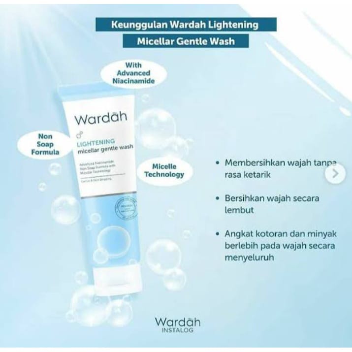 Wardah Lightening Micellar Gentle Wash 100 ML