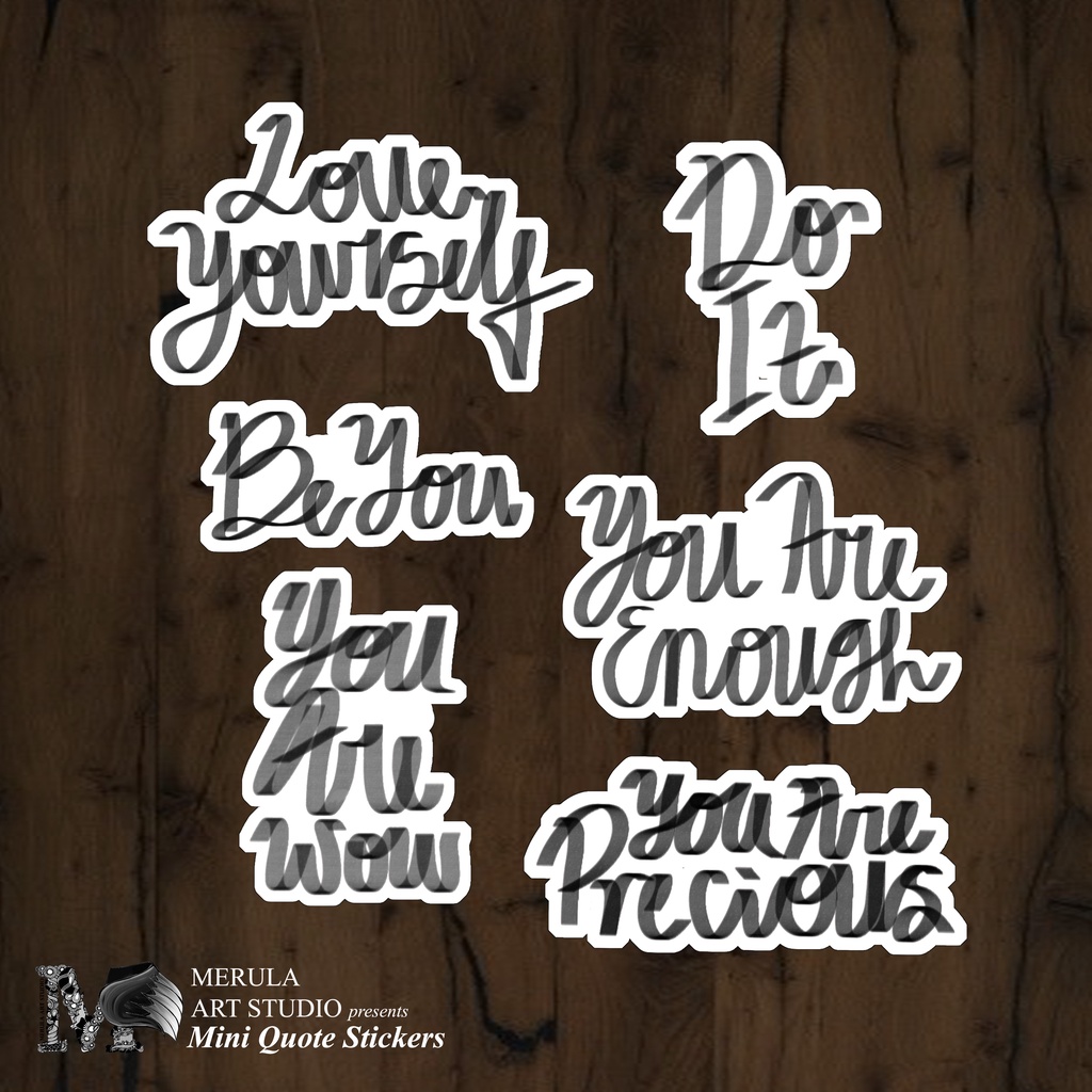 Mini Quotes Sticker Pack | Mini Quotes Stickers for Journal | Motivation Quotes Sticker