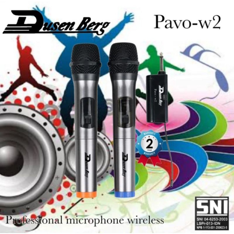 mic wireless karoke dusenberg pavo w2, 2 Micropon jarak jauh