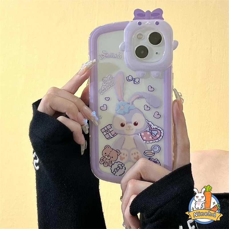 Case Pelindung Lensa Bahan Silikon Tahan Banting Desain Kelinci Untuk iPhone 14 13 12 11 Pro Max X Xr Xs Max 7 8 6 6s Plus SE 2020