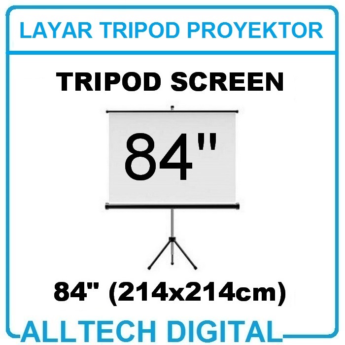 Layar Proyektor Tripod 84 inch Projector Screen