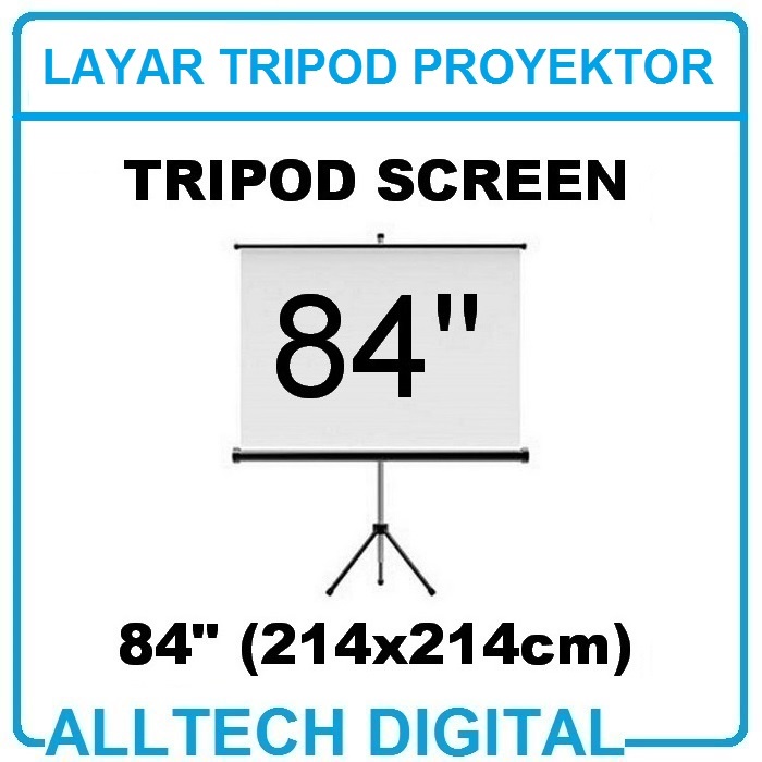 Jual Layar Proyektor Tripod 84 Inch Projector Screen Shopee Indonesia