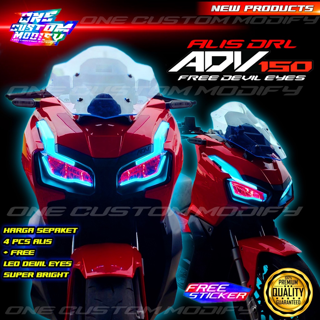 Jual LAMPU ALIS DRL LED BONUS DEVIL EYES ADV 150 2019 2020 2021 2022