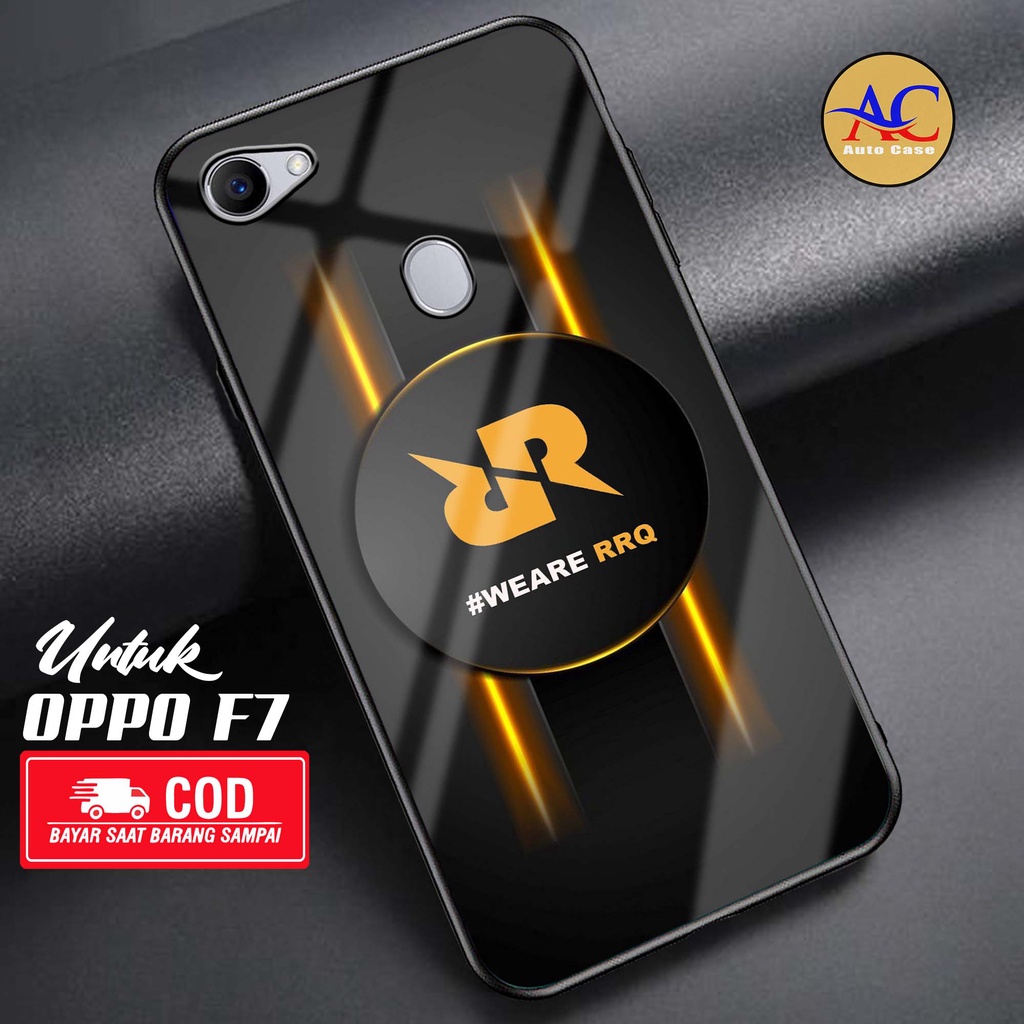 Softcase Glass kaca untuk OPPO F7 RRQ Casing Handphone Case Hp Procamera