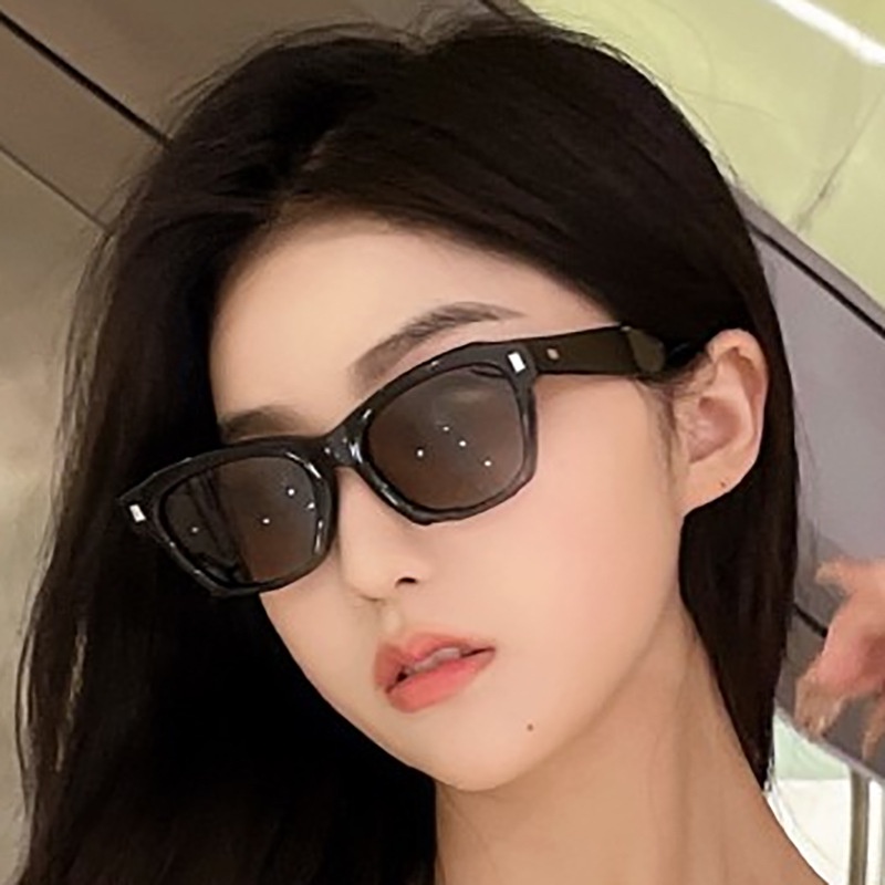 Kacamata Hitam Bingkai Persegi Kecil Gaya Korea Untuk Pria Dan Wanita