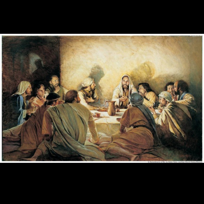 Repro digital god gambar lukisan Tuhan Yesus supper jamuan kudus