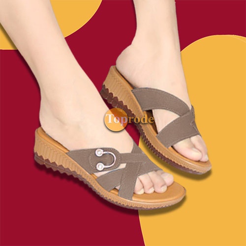 [TC07] SANDAL WEDGES WANITA TALI SENDAL FASHION TERBARU SLOP SELOP SLIP KEKINIAN CEWEK MURAH PLATFORM SIMPLE DEWASA KONDANGAN