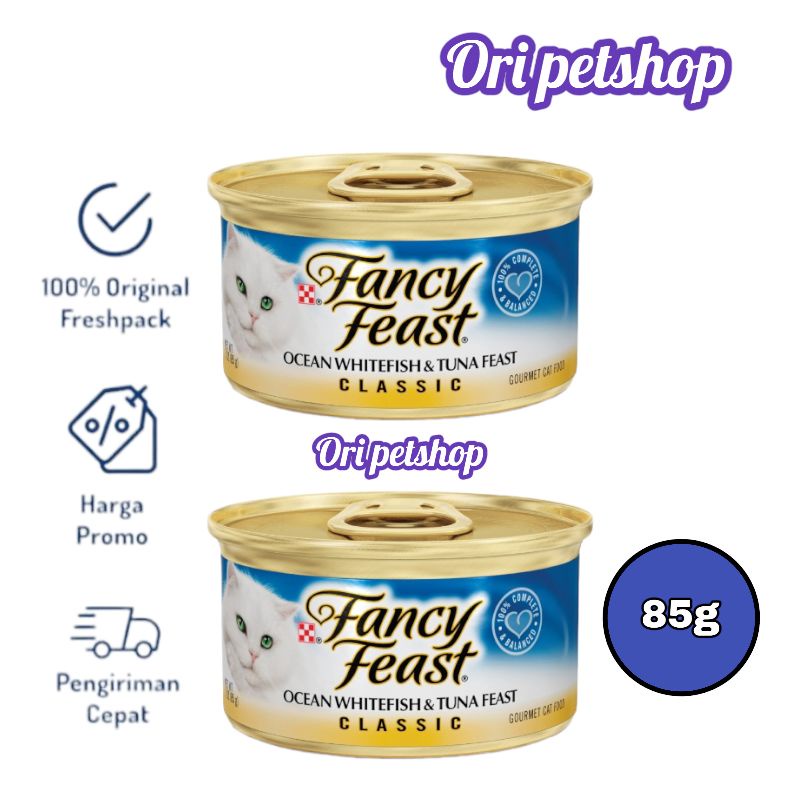 Purina Fancy Feast Kaleng Wet Cat Food 85g - Oceanfish &amp; Tuna