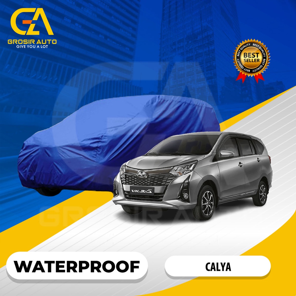 Body Cover Mobil Biru /Sarung Penutup Mobil Calya Waterproof