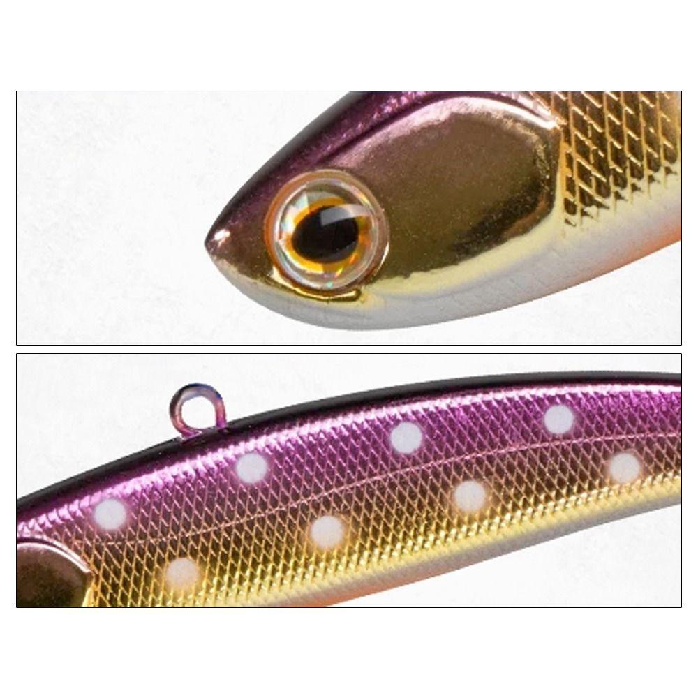 Top Fishing Lure 80mm 17g Metal VIB Getaran Warna-Warni Umpan Bass Buatan Lempar Panjang