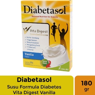 DIABETASOL 180gr / 170gr ( Kemasan baru )  COKLAT / VANILA / CAPPUCINO