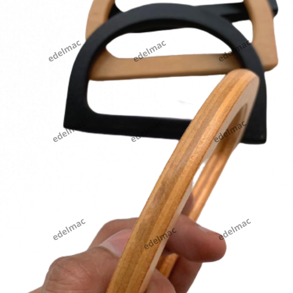 Gagang Tas D | Setengah Lingkar  Kayu  | Half Circle Wooden | Handle Bag Accessories DIY