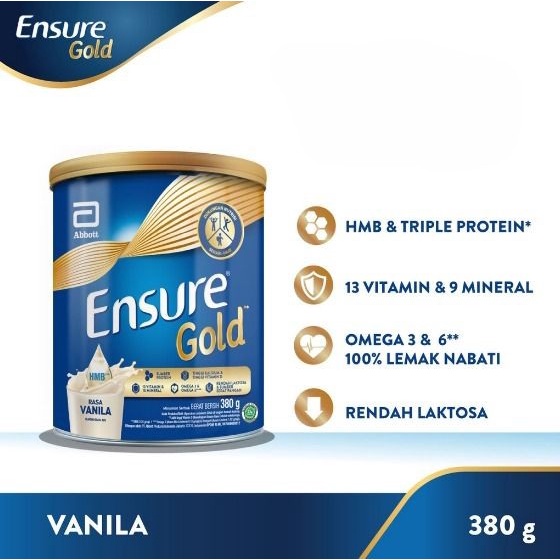 

ENSURE GOLD VANILA 380 G SUSU NUTRISI DEWASA RENDAH LAKTOSA