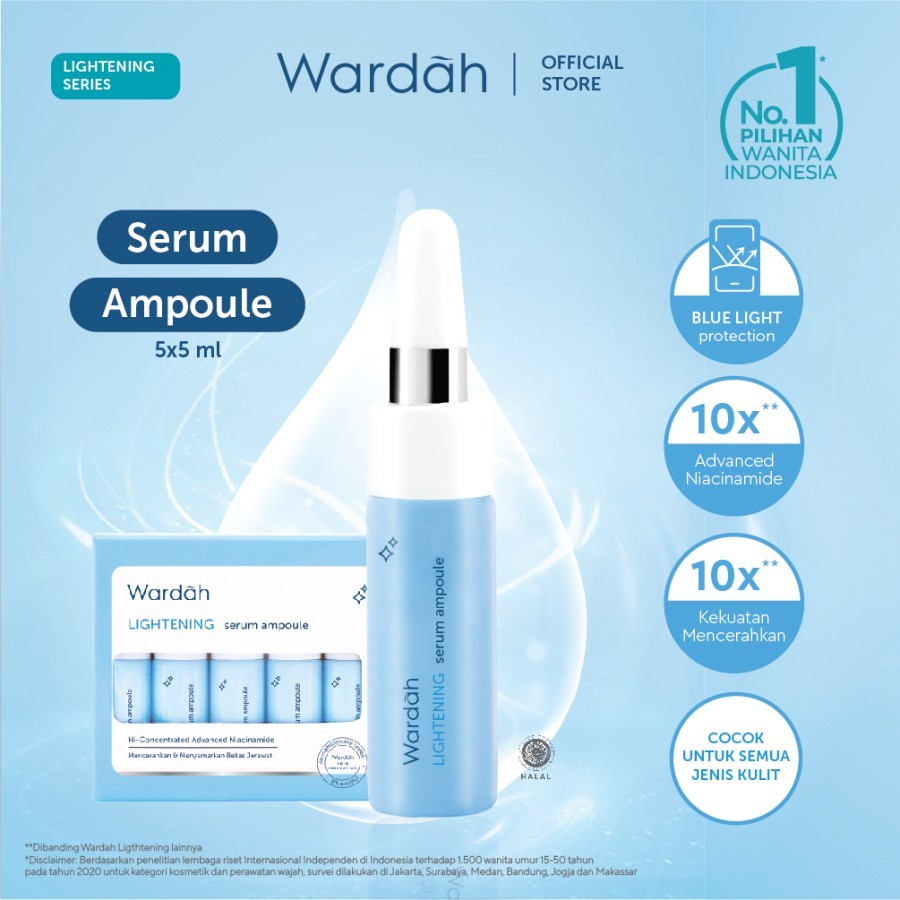 ✨ AKU MURAH ✨ Wardah Lightening Serum Ampoule / Serum dengan 10X Advanced Niacinamide Series