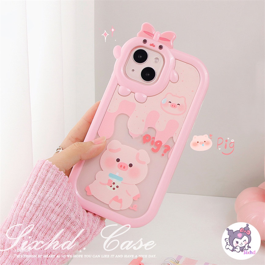 Redmi 12C 10C 10A 9T Note 11s 10s 11 10Pro 9A 9C A1 A1+ Xiaomi 12 11Lite Poco X3Pro NFC F3 M3 M4Pro 5G 3D Small Monster Phone Casing Couple Cute Pink Pig Phone Case Soft Cover