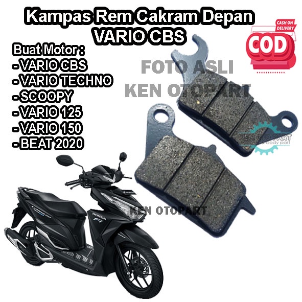 Kampas Rem Cakram Depan VARIO CBS/VARIO TECHNO/VARIO 125/VARIO 150/SCOOPY/BEAT 2020