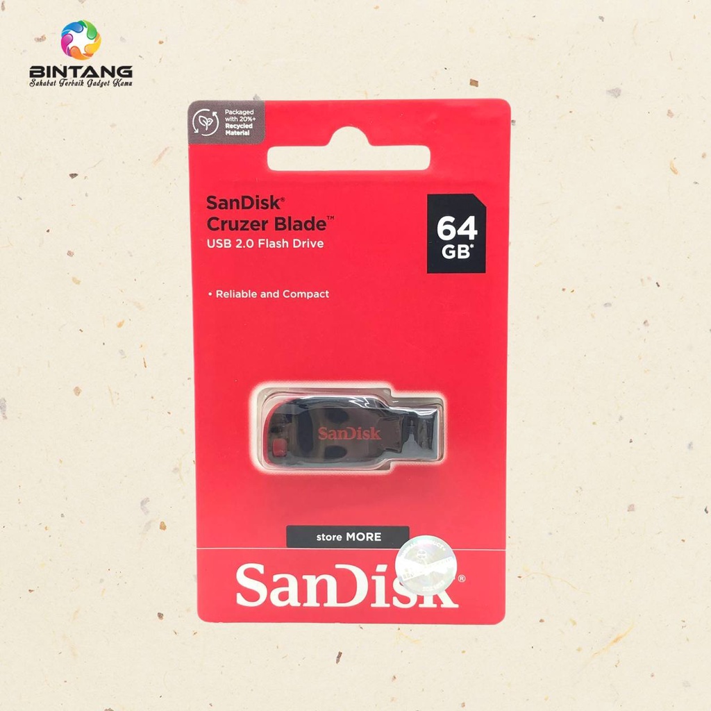 FLASHDISK SANDISK 2.0 BLADE 64 GB
