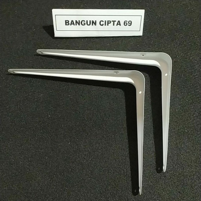 siku rak gantung 8incx10inch besi siku per pasang