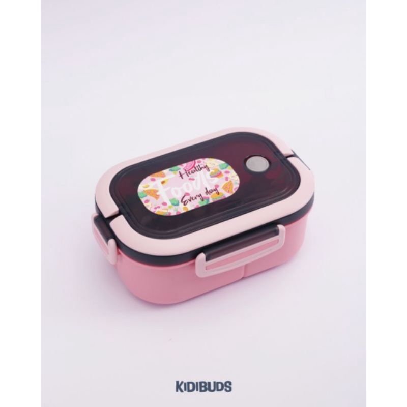 Lunchbox | Lunchset | Kotak Makan Kidibuds Warna Biru - LB007 | Pink - LB008