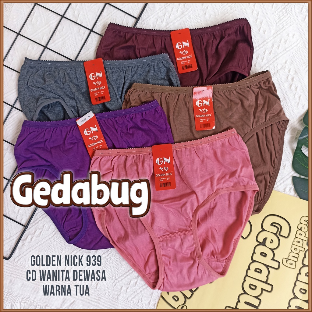 [ 6pc ] CD GOLDEN NICK 939 Celana Dalam Wanita Dewasa Warna Tua - 939 | Gedabug