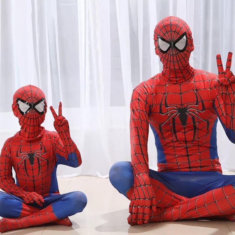 Kostum Spiderman Anak dan Dewasa Superhero Costplay Costume Karakter Baru