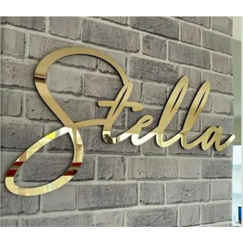 

Huruf Timbul Acrylic Gold Miror Mengkilap...