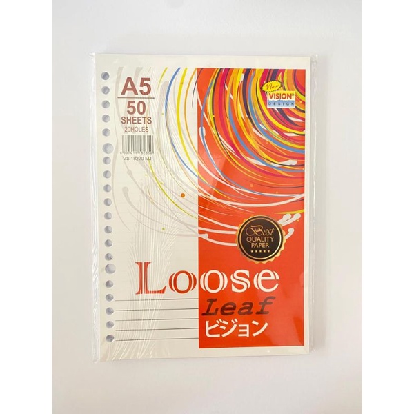 

Loose Leaf Garis a5 50 Lembar VISION / Isi Binder Kertas