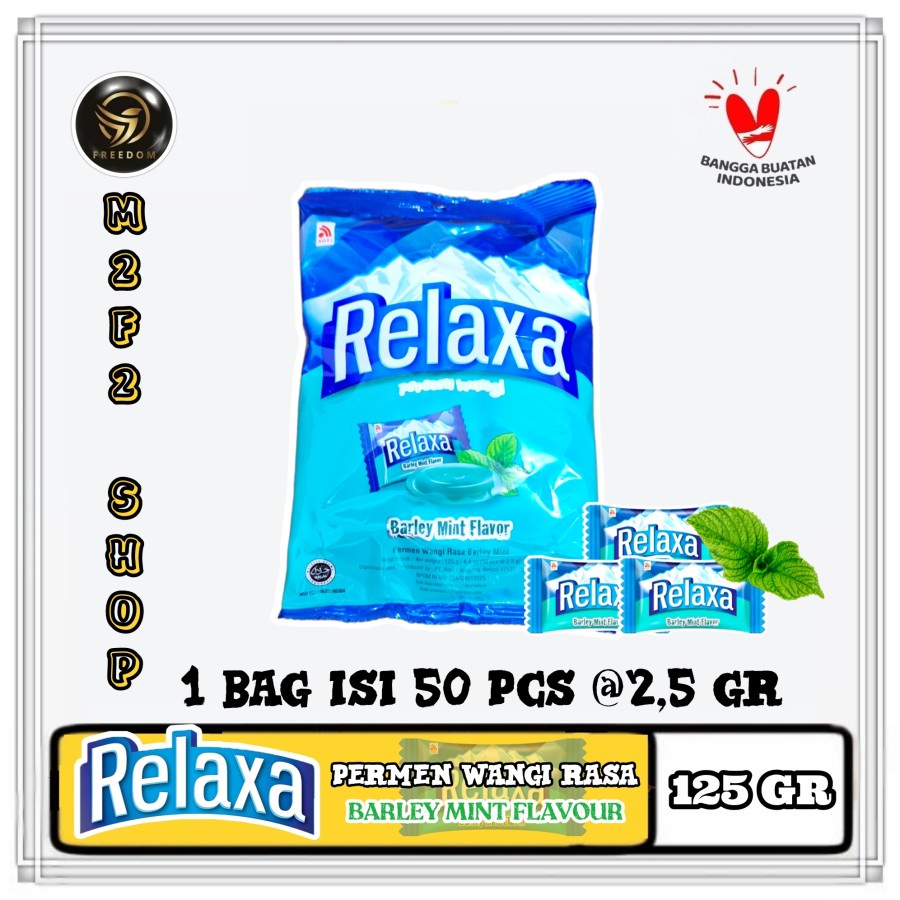 

Relaxa Barley Mint Flavor Candy | Permen Mint Rasa Barley Wangi Segar - 125 gr (Kemasan Satuan)