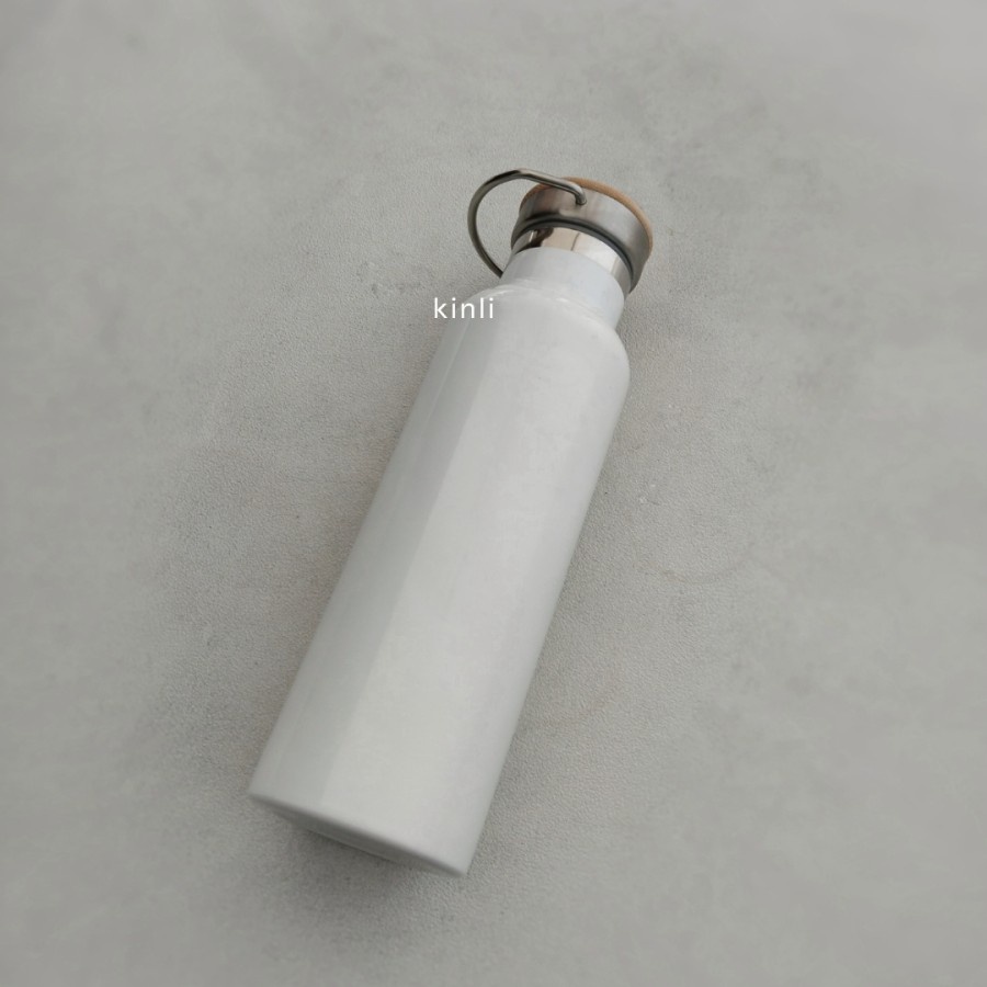 stainless steel insulated water bottle bamboo lid tumbler eco friendly single wall