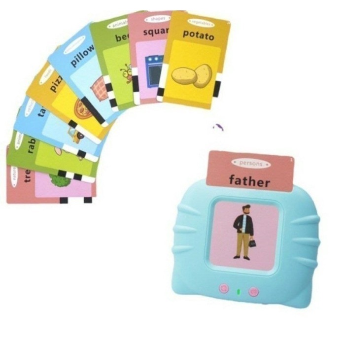 barokah gamis Flash Card Early Education Bilingual Device pengenalan kosakata