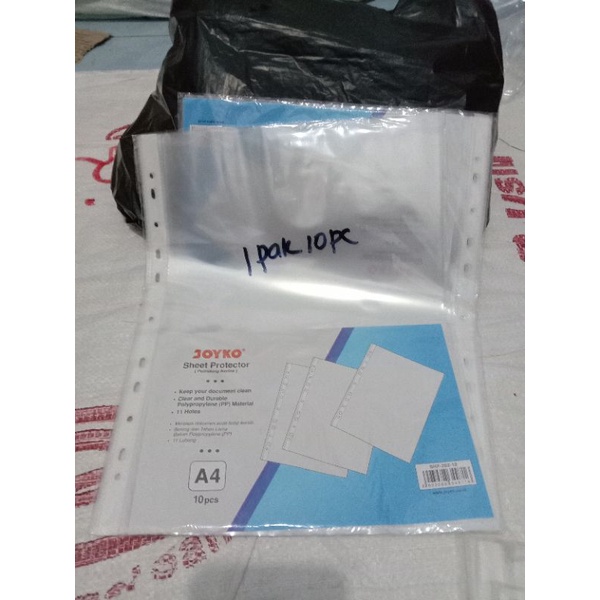 map pelindung kertas / dokumen sheet protektor joyko SH 202 .10 A 4 /1 pak isi 10 pcs