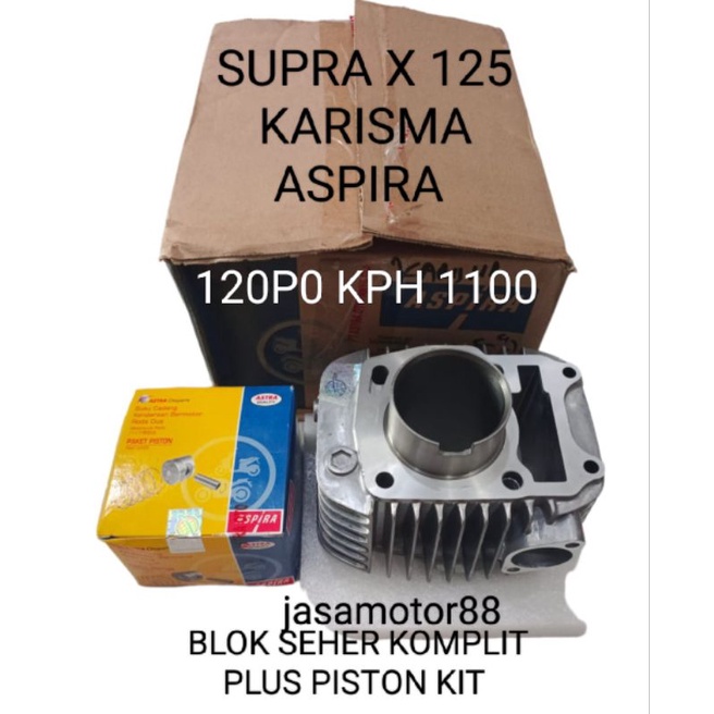 BLOK SEHER KOMPLIT PLUS PISTON KIT SUPRA X 125 KARISMA ASPIRA