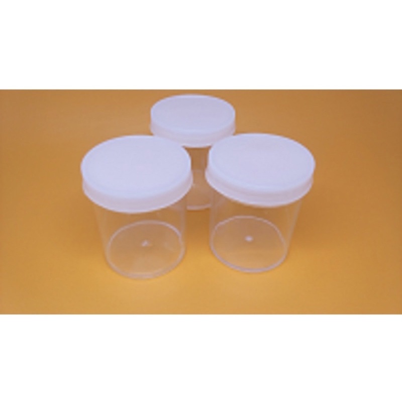 POT PLASTIK 50ML / POT URINE 50ML / POT SALEP CREAM TRANSPARAN