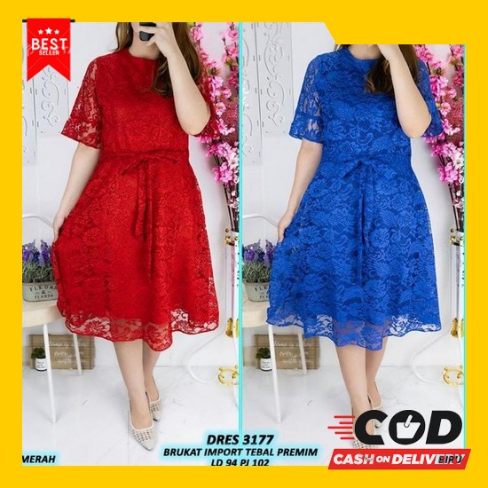 { Thabi } Dress Korea / Dress Wanita Korea / Dres Korea / Baju Dress Wanita Korea / Korean Dress / D