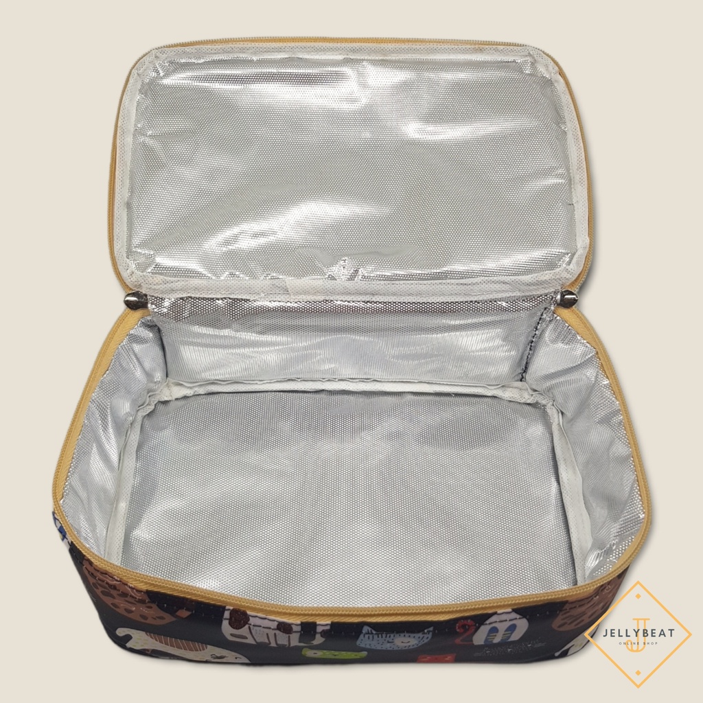 TAS SUSUN MEDIUM PREMIUM MOTIF - KUCING HITAM