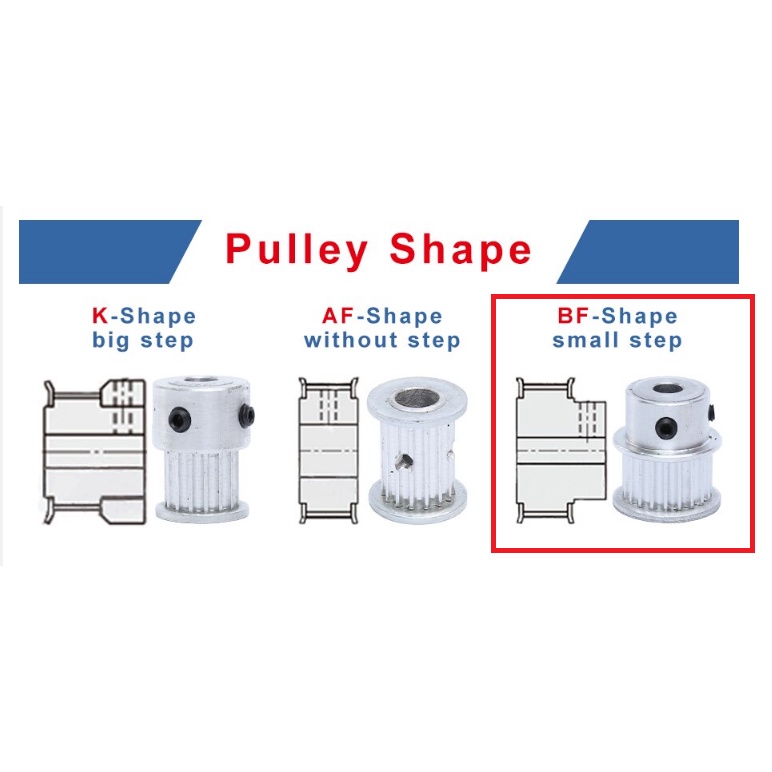 [HAEBOT] HTD3M Pulley Pully Timing CNC BF 30T W15 Bore 5 6 6.35 8 10 12 14 mm 3D Printer Lebar 15mm Puley Printer Aluminium Pitch 3mm Silver Bor