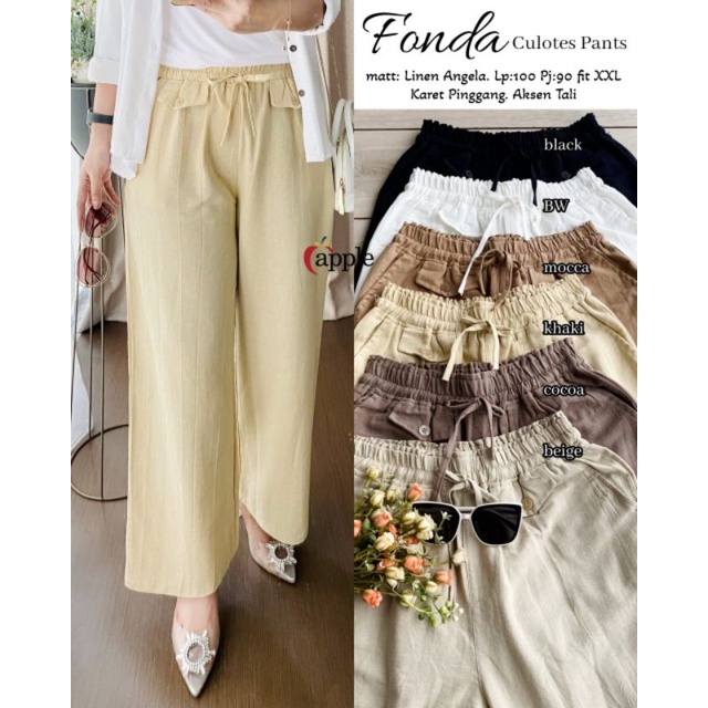 fonda pants/celana wanita/celana kerja/ootd/ fashion/kulot/kulot murah/ grosir