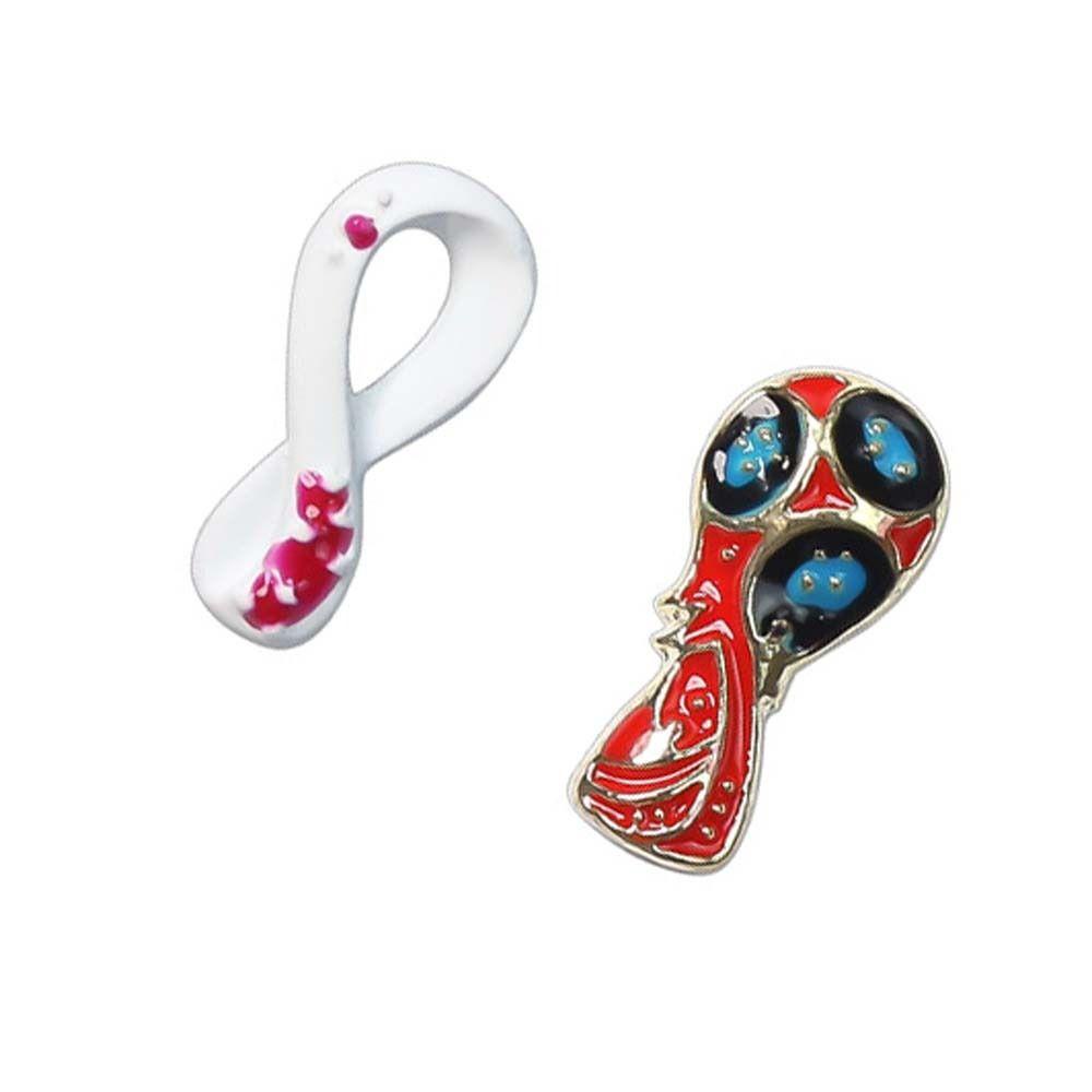 AUGUSTINA Dekorasi Kuku Piala Dunia Agustina Fashion Wanita Piala Piala Dunia Football Cup Nail Ornament 3D Nail Jewelry