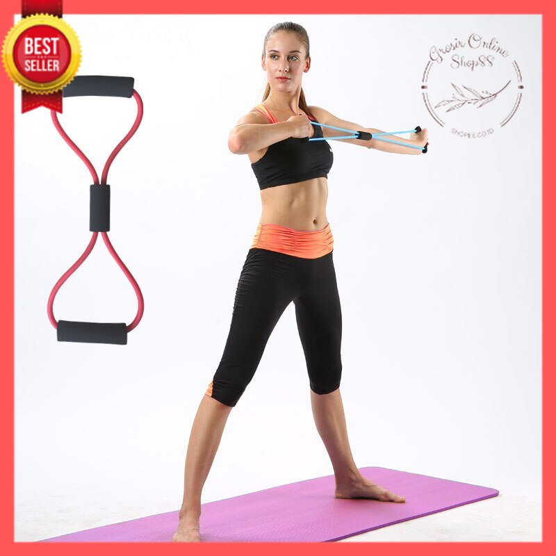 GOS B103 - Tali Karet Gym Bahan Lentur Dan Kuat - Alat Olahraga Yoga Tali Stretching Yoga Gym / Tali Yoga / Tali Fitnes / Peralatan Olahraga