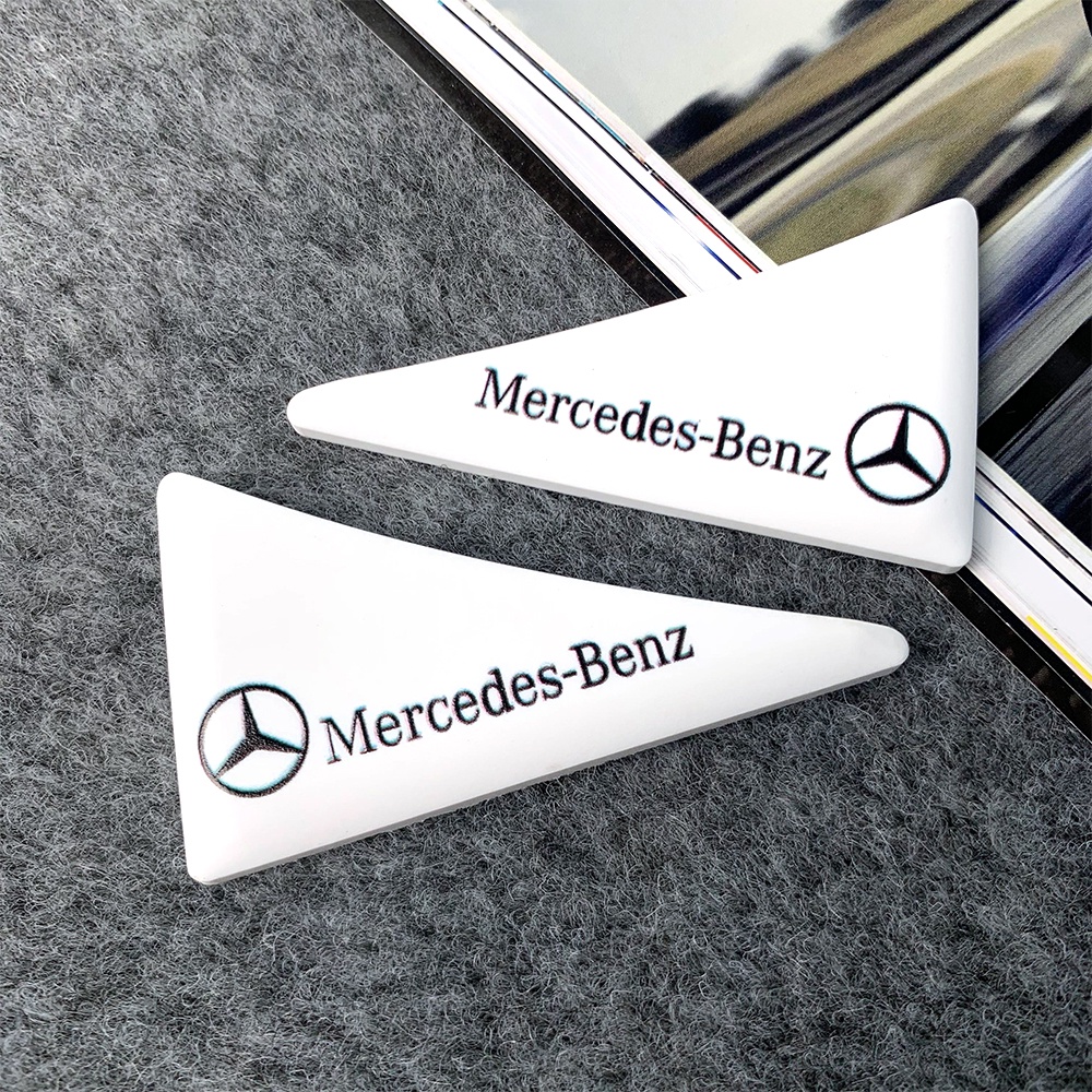 Mercedes-Benz AMG Stiker Perlindungan Sudut Pintu Mobil Anti Tabrakan Silikon Gores Logo Karet C200 E260 S350L Kelas GLK GLA W204 W251