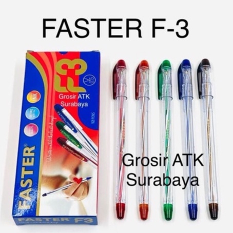 

BOLPEN FASTER F3 / Pulpen Bolpoin FASTER F3 / F-3 0.5 mm