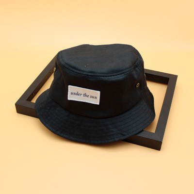 Topi Bucket Motif Bordir Tulisan Gaya Korea Untuk Pria Dan Wanita