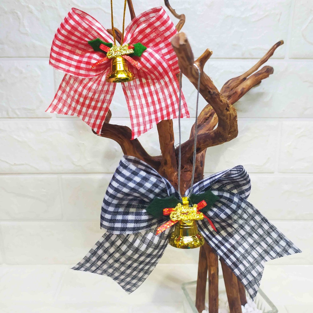 Pita Hampers Kotak Kotak LONCENG Natal - Pita Hampers Natal Elegant