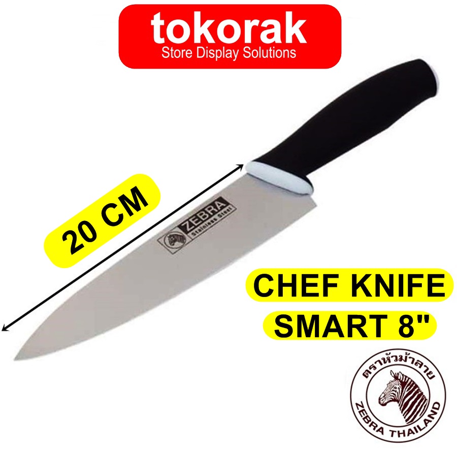 ZEBRA CHEF KNIFE SMART 8 INCH 100227 PISAU DAPUR STAINLESS