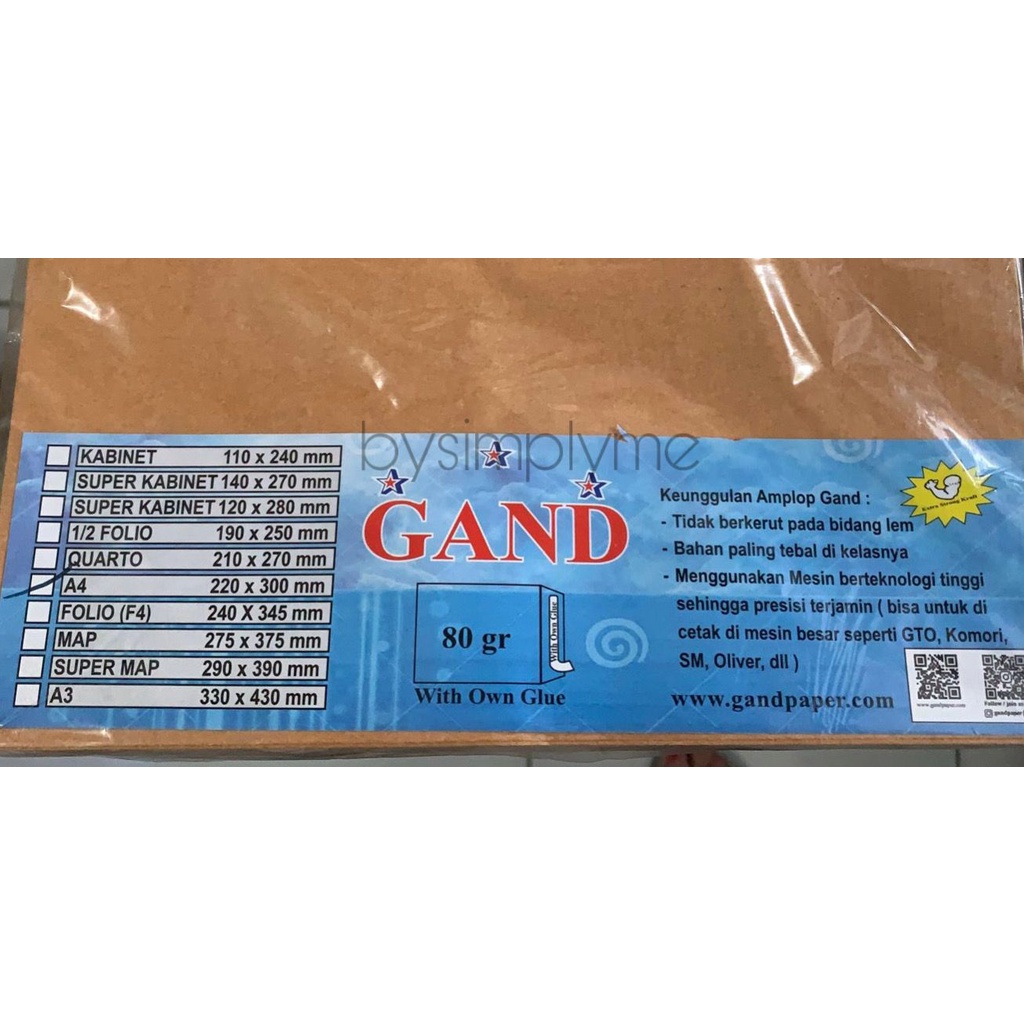 

MAP / AMPLOP COKLAT DENGAN SEAL UKURAN C (1/2 FOLIO) 190X250 MM / MAP COKLAT DENGAN LEM ISI 100