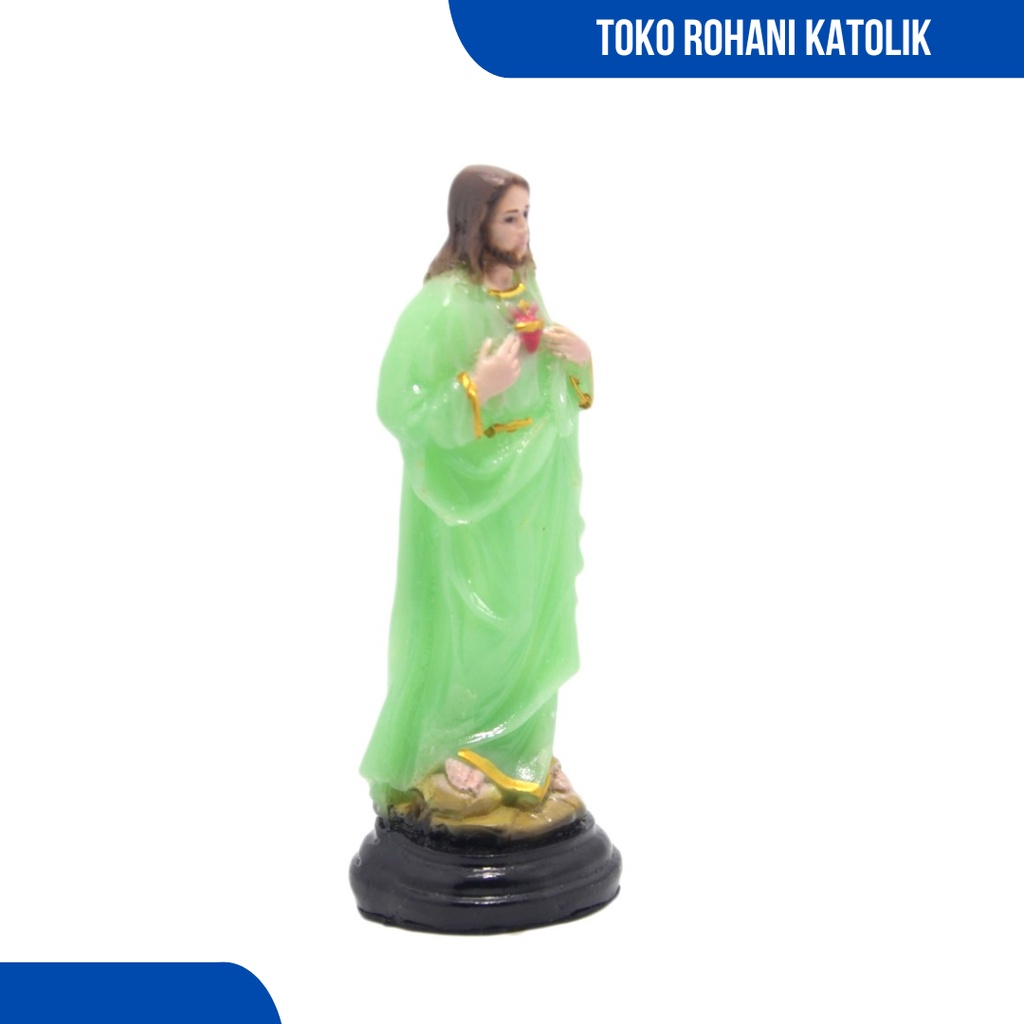 PATUNG YESUS FOSFOR 15 CM (BERCAHAYA DI GELAP) / PATUNG YESUS GLOW IN THE DARK / PATUNG KATOLIK