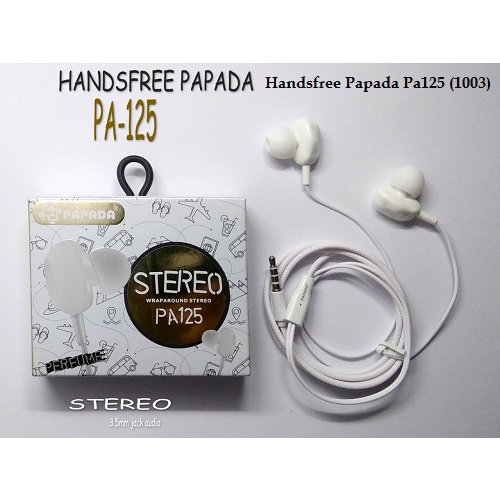 HANDSFREE PAPADA HEADSET MURAH PAPADA HANDSFREE UNIVERSAL PA-125